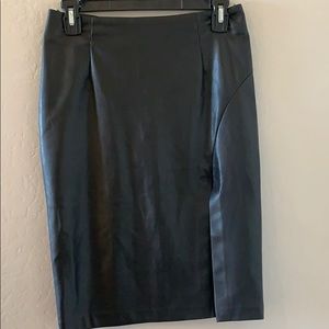 Black leather skirt